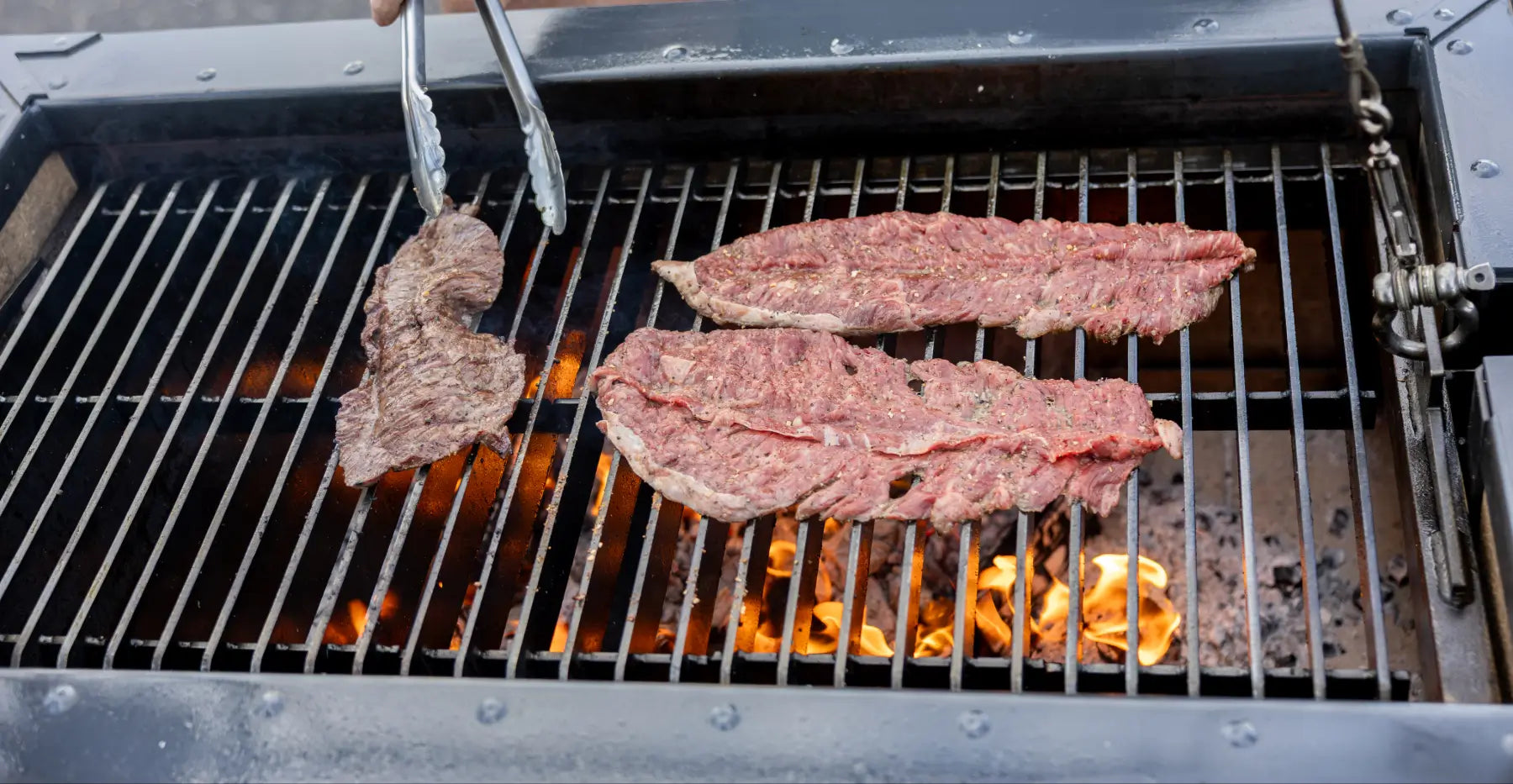 Beef on the grill cooking