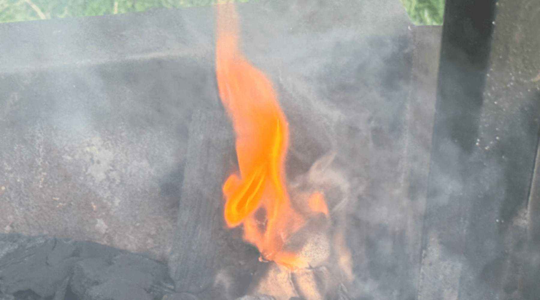 Smoke coming off your BBQ fire