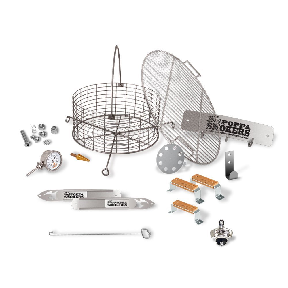 Big Poppa's Drum Kit parts that is perfect for the DIYer looking to build their own drum smoker.