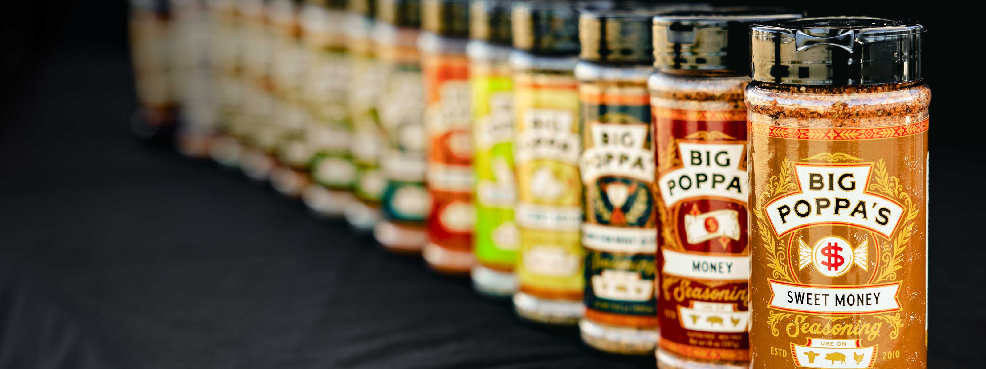 Big Poppa Smokers collection of barbecue seasonings