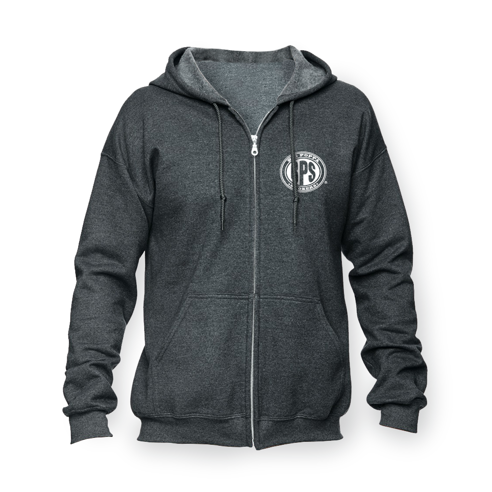 BPS Dark Heather Zip-up Hoodie