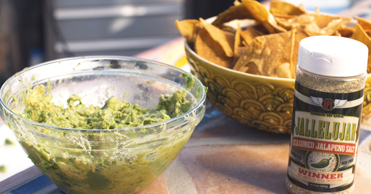 Guacamole with a bowl of chips