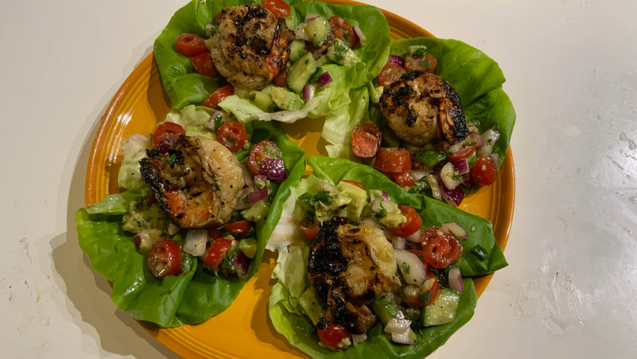 Big Poppa’s Jumbo Shrimp Lettuce Wraps