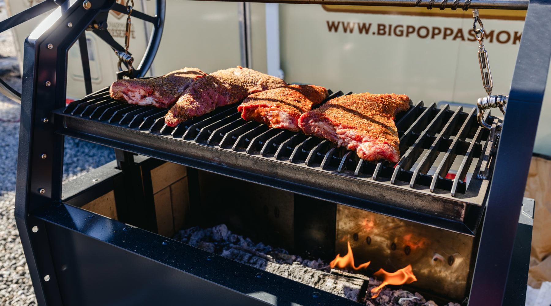 Santa Maria cooking several tri-tips