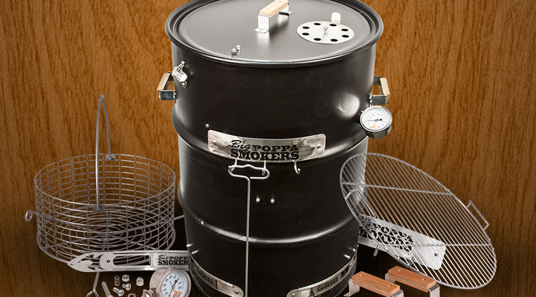 Picture of Big Poppa's BBQ Drum Smoker with diy kit