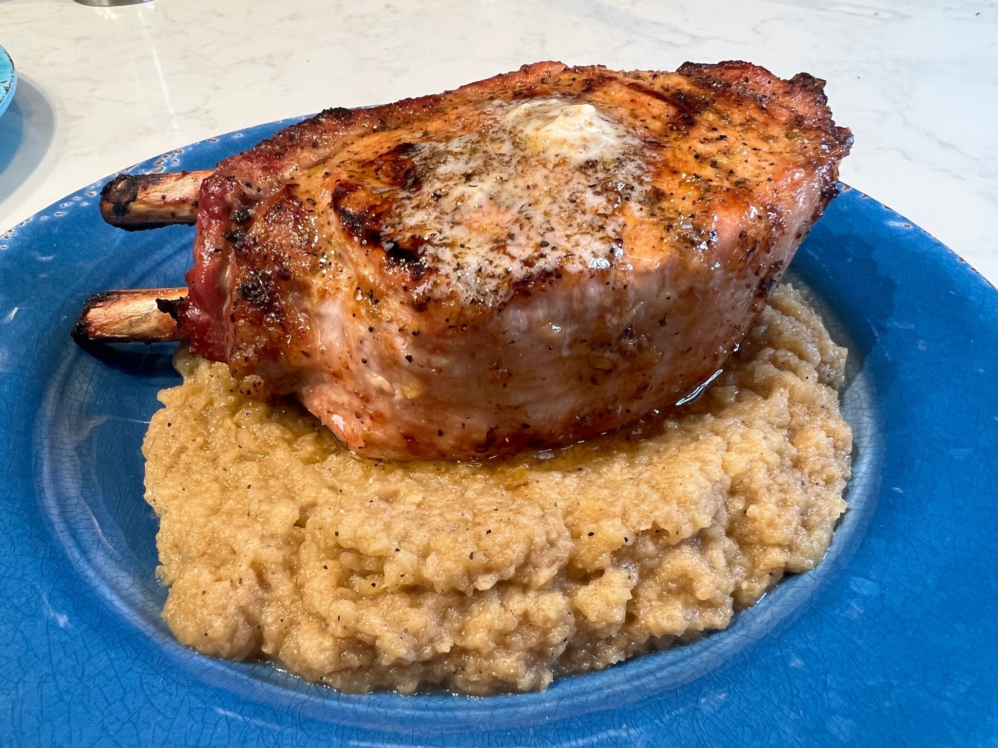 Chairman's Reserve Double Pork Chops with Jack Daniels Applesauce