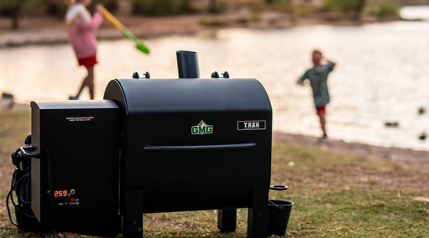 GMG Trek 2 Pellet Smoker that is portable