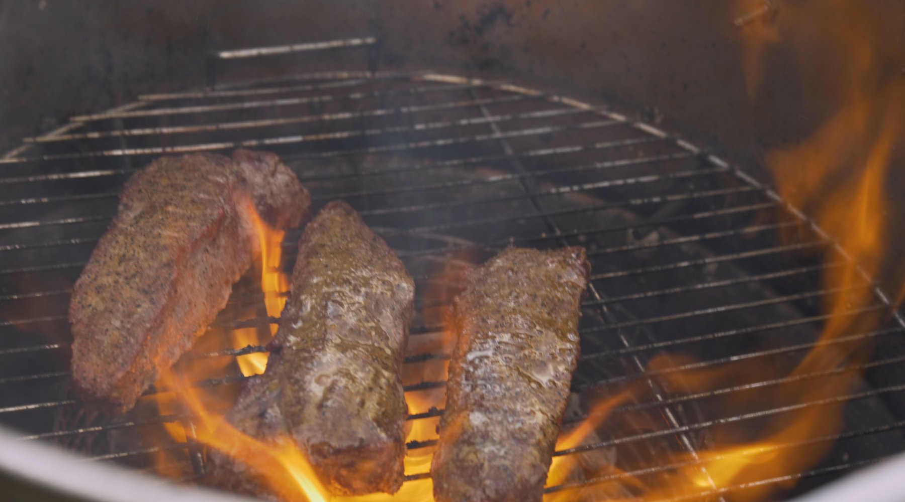 Reverse Seared New York Strip Steaks