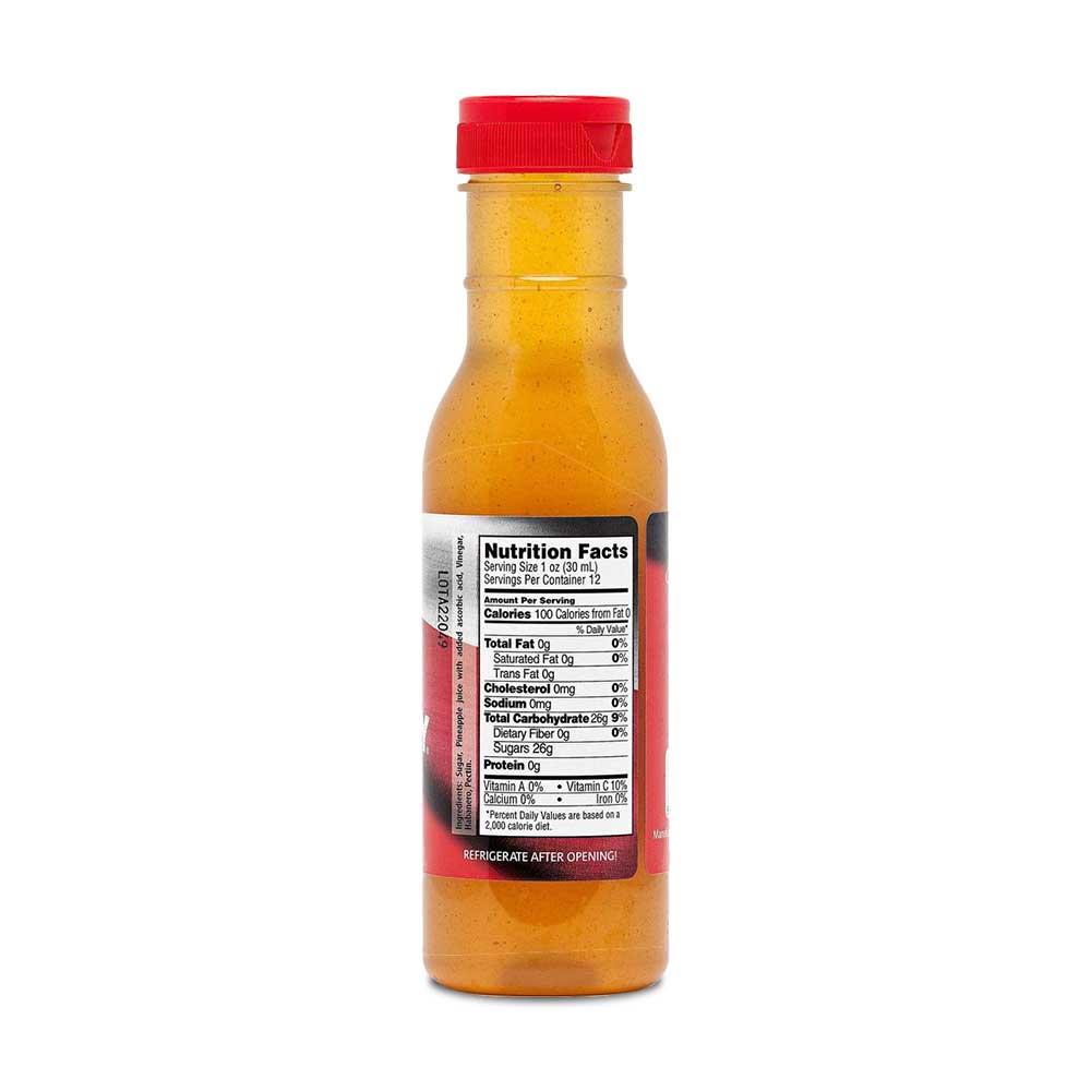 Close-up of a bottle of Texas Pepper Jelly Craig’s BBQ Sauce with its distinctive label, emphasizing its use as a champion’s choice for adding a rich, sweet and spicy flavor to BBQ dishes. The nutritional facts label showing.