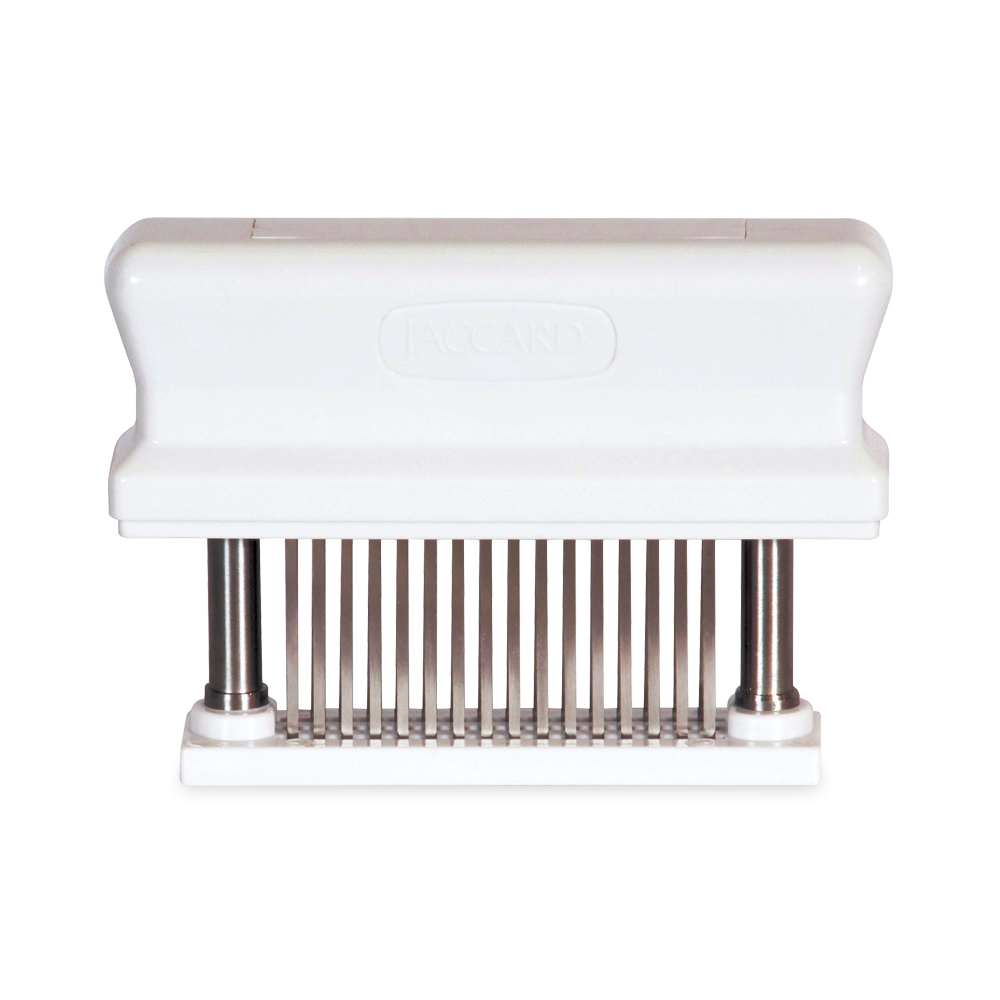 Jaccard Meat Tenderizer, handheld tool with multiple stainless steel blades for tenderizing meats for BBQ and grilling,