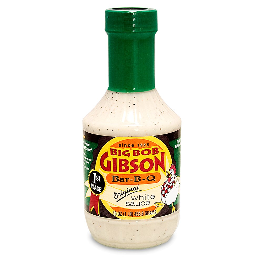 The original white sauce from Big Bob Gibson in a 16oz bottle