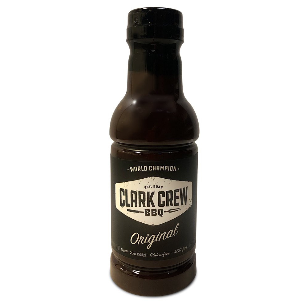 Clarks Crew Original BBQ Sauce in a 20oz plastic bottle