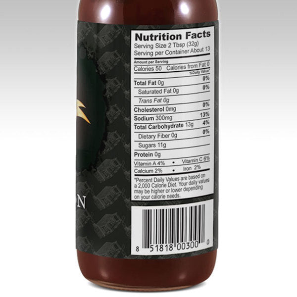 Nutritional Facts of Kosmo's BBQ Sauce
