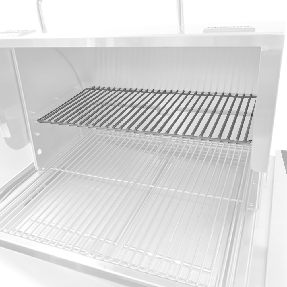 MAK Full Upper Rack installed on a MAK Grill, expanding cooking space.