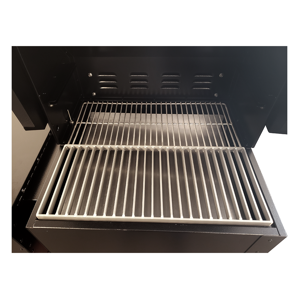 Image of the grill grates on the MAK Grill.  MAK Searing Grate with perfect grill marks on steak
