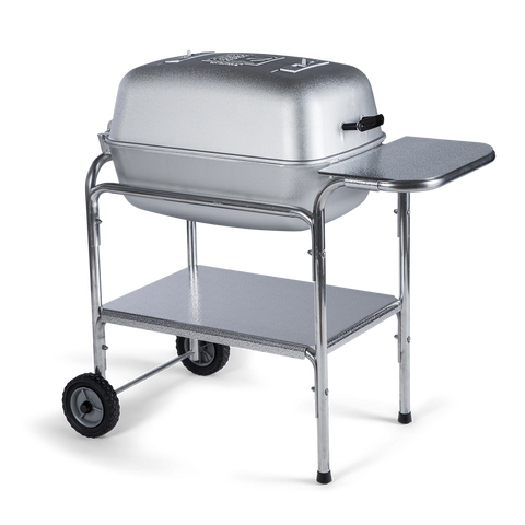 PK Portable Kitchen Charcoal Grill and Smoker - Classic Silver