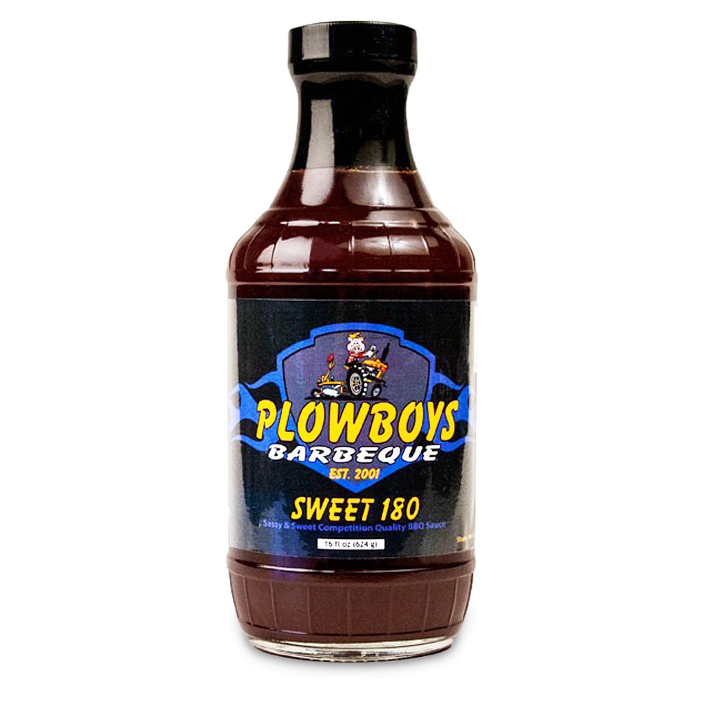 Old labels on the Plowboys BBQ Sauce for Sweet 180