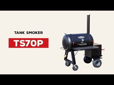 Video showcasing the Meadow Creek TS70P Offset Tank Smoker