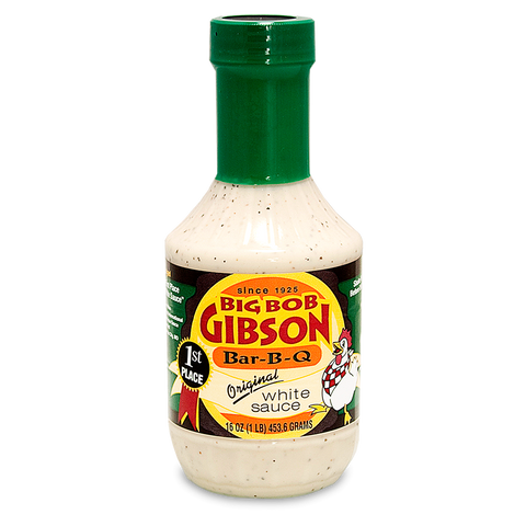 The original white sauce from Big Bob Gibson in a 16oz bottle