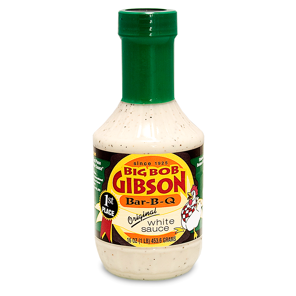 The original white sauce from Big Bob Gibson in a 16oz bottle