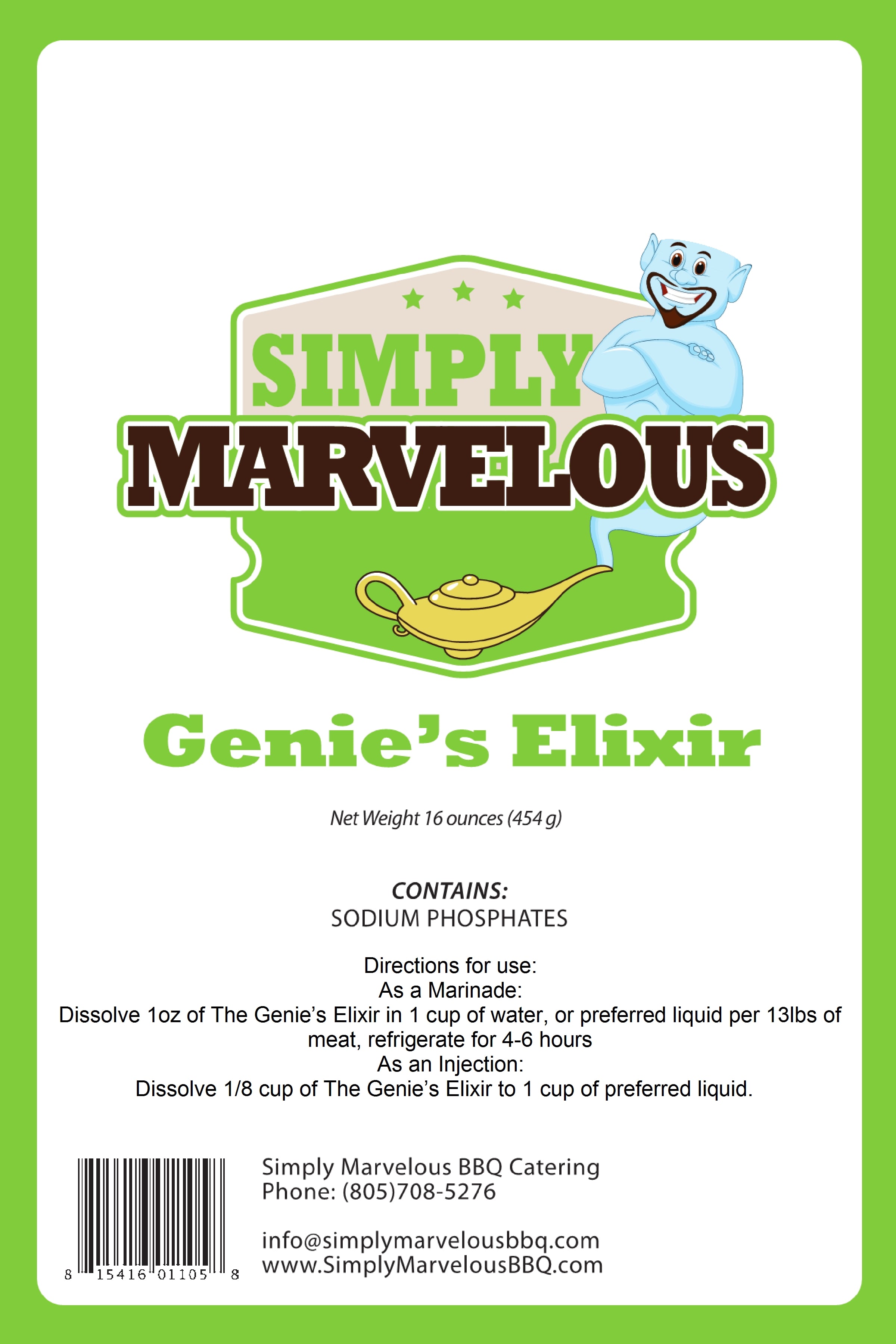 Simply Marvelous BBQ Rub Genie's Elixir - 16oz