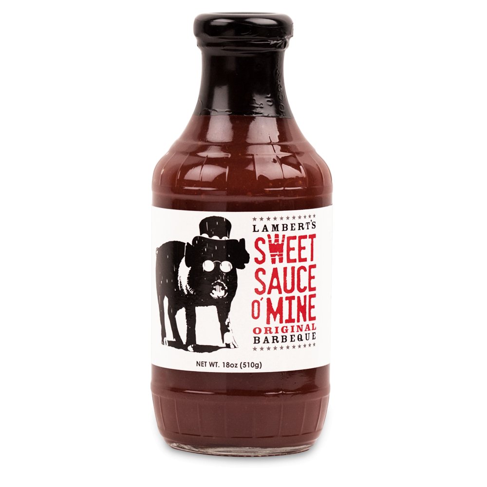 18 oz bottle of Lambert's Sweet BBQ Sauce in Original Flavor